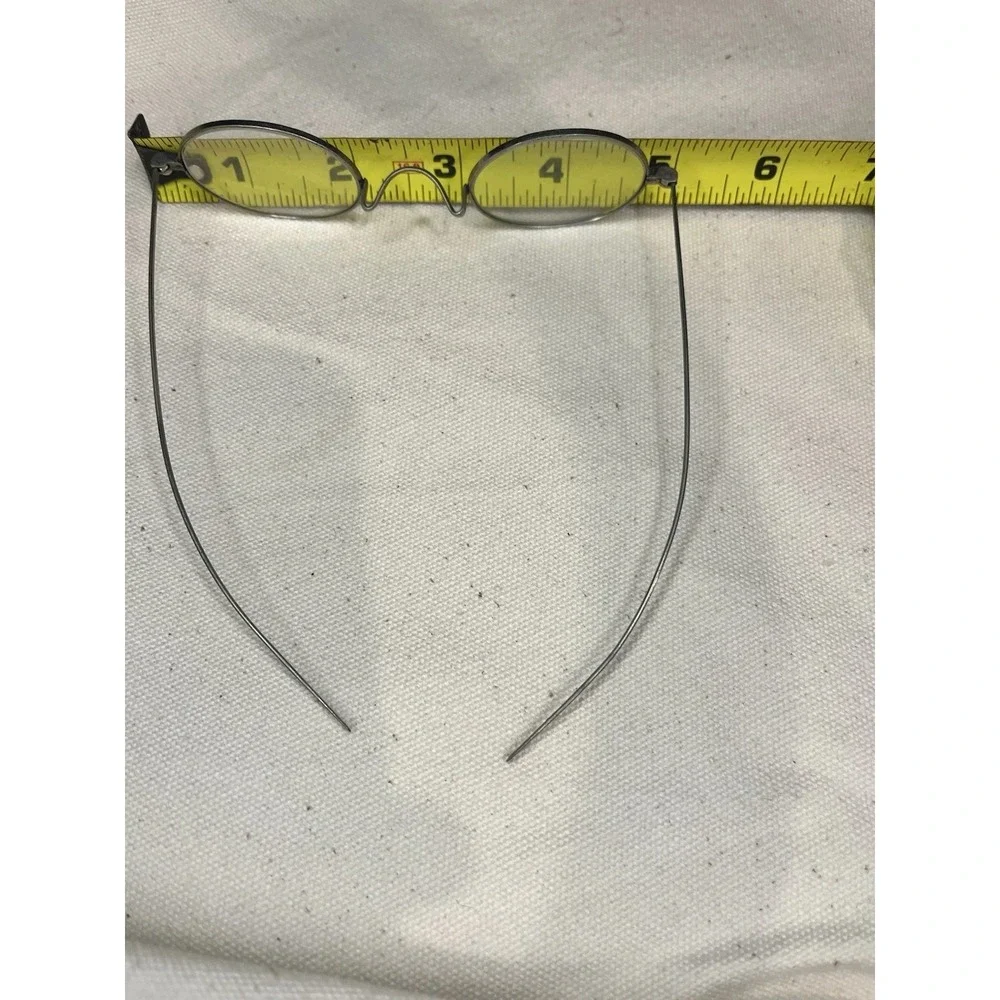 Silver Frames Ornate Full Rim Vintage Antique Optical Eyeglasses Straight Arms